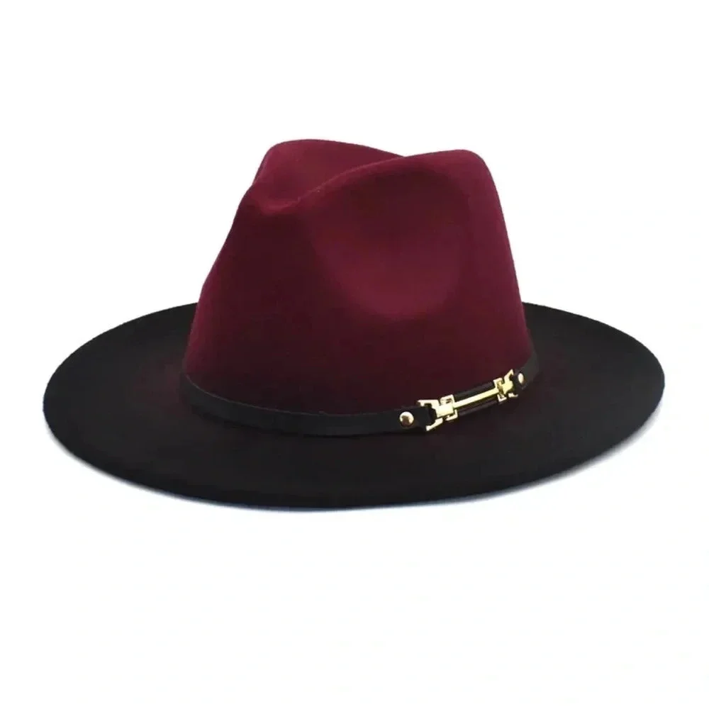 Fedora Hat various gradient colors wide brim wool/felt unisex fedora hat new